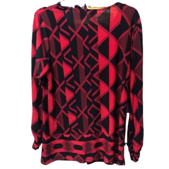 Rafaella Black And Red Decorative Blouse - Picture 2 of 10